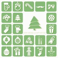 Christmas icons set N4