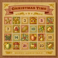 Vintage Christmas Advent Calendar