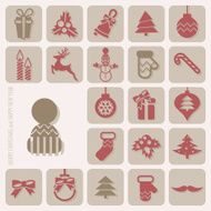 Christmas icons set N9