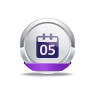 Calender Sign Purple Vector Icon Button N2