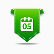 Calender Sign Green Vector Icon Design N4