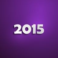 Happy new 2015 year creative poster design holiday illustration with N3