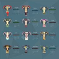 creative calendar for 2015 the year of goat or sheep