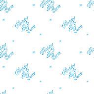 Vector doodle hand drawn happy new year seamless pattern