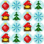 Merry Christmas seamless pattern happy new year