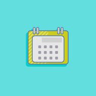 simple vector illustration with a calendar flat icon design