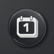 Vector modern black glass circle icon