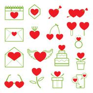 Line Icons Set Love