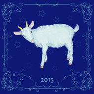 Deep background with goat