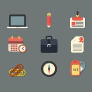 Flat icons for web and mobile applications N2