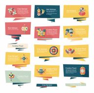 Chinese New Year flat banner background set eps10 N6