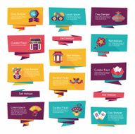 Chinese New Year flat banner background set eps10 N11