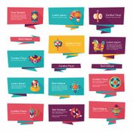 Chinese New Year flat banner background set eps10 N12
