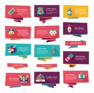 Chinese New Year flat banner background set eps10 N13