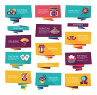 Chinese New Year flat banner background set eps10 N18