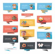 Chinese New Year flat banner background set eps10 N23