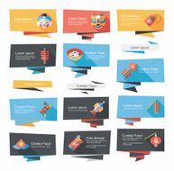 Chinese New Year flat banner background set eps10 N24