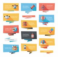 Chinese New Year flat banner background set eps10 N25