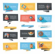 Chinese New Year flat banner background set eps10 N27