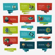 Chinese New Year flat banner background set eps10 N35
