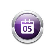 Calender Sign Purple Vector Icon Button N3