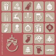 Christmas icons set N15