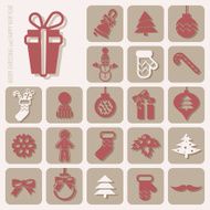 Christmas icons set N19