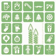 Christmas icons set N25