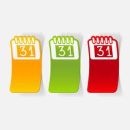 realistic design element calendar N12