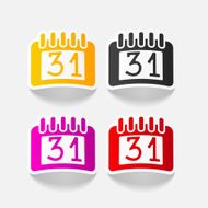 realistic design element calendar N13