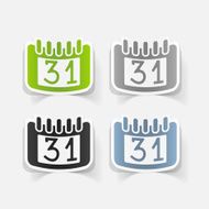 realistic design element calendar N14