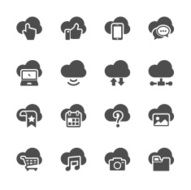 cloud computing icon set vector eps10