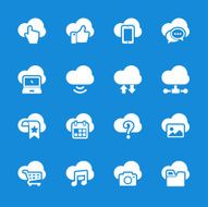 cloud computing icon set vector eps10 N3