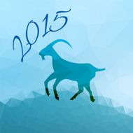 Geometric pattern goat Chinese astrological sign New Year 2015