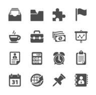 business and office work icon set vector eps10