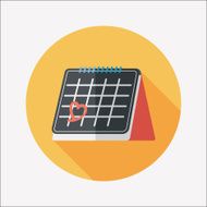 Valentine&#039;s Day February fourteen calendar flat icon eps10 N4