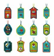 Chinese New Year tag flat banner background set eps10 N30