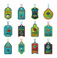 Chinese New Year tag flat banner background set eps10 N33