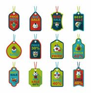 Chinese New Year tag flat banner background set eps10 N34