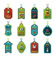 Chinese New Year tag flat banner background set eps10 N36
