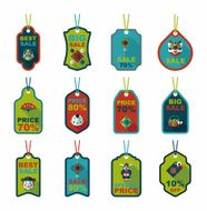 Chinese New Year tag flat banner background set eps10 N37