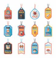 Chinese New Year tag flat banner background set eps10 N41