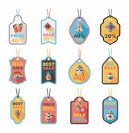 Chinese New Year tag flat banner background set eps10 N43