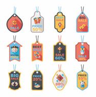 Chinese New Year tag flat banner background set eps10 N46
