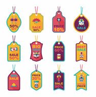 Chinese New Year tag flat banner background set eps10 N52