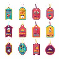 Chinese New Year tag flat banner background set eps10 N56