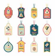 Chinese New Year tag flat banner background set eps10 N58