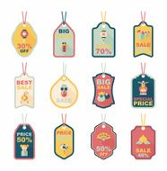 Chinese New Year tag flat banner background set eps10 N60