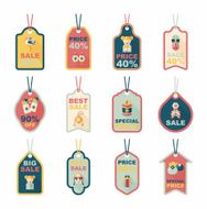 Chinese New Year tag flat banner background set eps10 N64