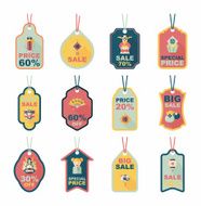 Chinese New Year tag flat banner background set eps10 N66